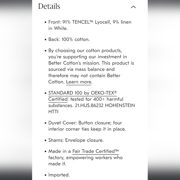 ❤️B2G1 FREE West Elm Lowen TENCEL™ Linen Duvet Cover, White,King/California King - Picture 4 of 12